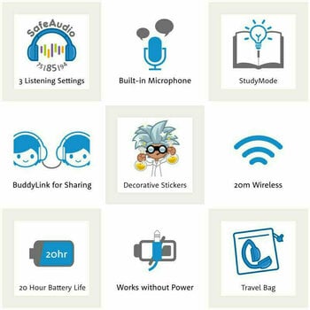 Слушалки за деца BuddyPhones Play+ Жълт - 7