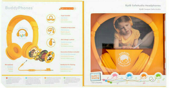 Sluchátka pro děti BuddyPhones Explore+ Žlutá - 7