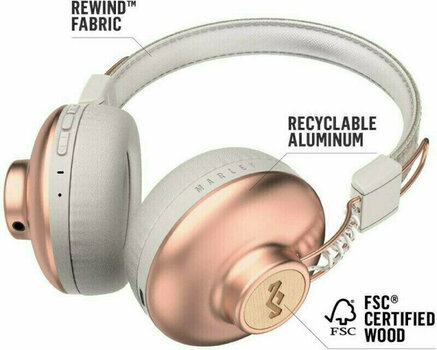 Bezdrátová sluchátka na uši House of Marley Positive Vibration 2.0 Bluetooth Měď - 3