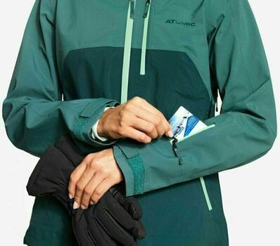Ski Jacket Atomic W Revent 3L GTX Green/Dark Green M - 5