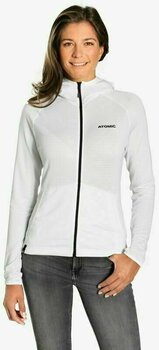 Ski-trui en T-shirt Atomic W Alps FZ White XS Capuchon - 3