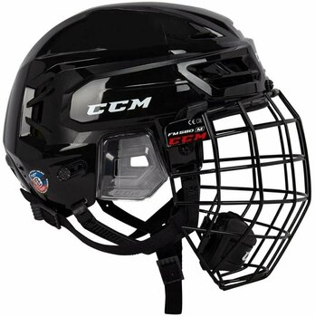 Hockey Helmet CCM Tacks 210 Combo SR Black L Hockey Helmet - 2