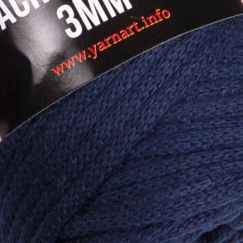 Cable Yarn Art Macrame Cord 3 mm 784 Navy Blue Cable - 2