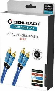 Hi-Fi Audio kábel Oehlbach BEAT! 2 m Kék Hi-Fi Audio kábel - 3