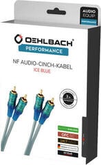 Hi-Fi Audio kabel Oehlbach Ice Blue 1 m Prozirna Hi-Fi Audio kabel - 1