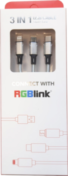 Kabel USB RGBlink 3 in 1 USB SL Srebrny Kabel USB - 2