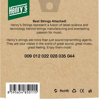 Struny pro akustickou kytaru Henry's Bronze 09-44 - 2