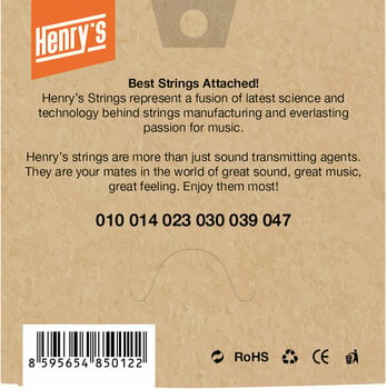 Struny do gitary akustycznej Henry's Bronze 10-47 - 2
