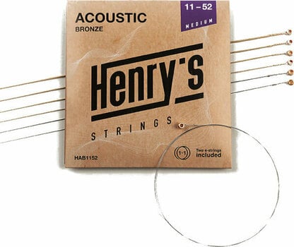 Струни за акустична китара Henry's Bronze 11-52 - 3
