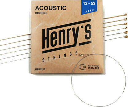 Struny do gitary akustycznej Henry's Bronze 12-53 - 3