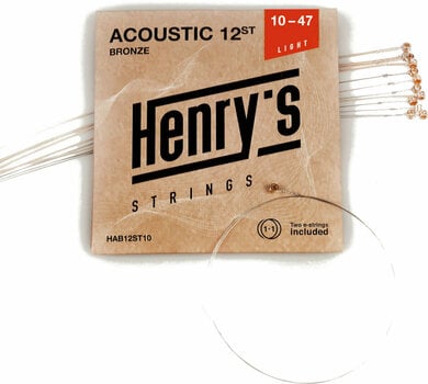 Struny do gitary akustycznej Henry's 12ST Bronze 10-47 - 3