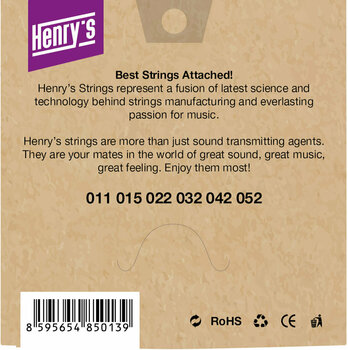 Struny pre akustickú gitaru Henry's Phosphor 11-52 - 2
