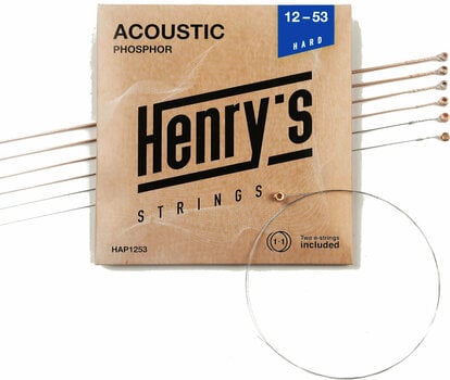 Saiten für Akustikgitarre Henry's Phosphor 12-53 - 3