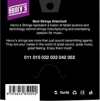 E-guitar strings Henry's Nickel 11-52 - 2