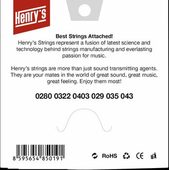 Nylon strune za klasično kitaro Henry's Nylon Silver 0280-043 N - 2