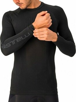 Odzież kolarska / koszulka Castelli Core Seamless Base Layer Long Sleeve Bielizna funkcjonalna Black 2XL - 3