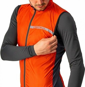Cycling Jacket, Vest Castelli Squadra Stretch Fiery Red/Dark Gray L Vest - 2