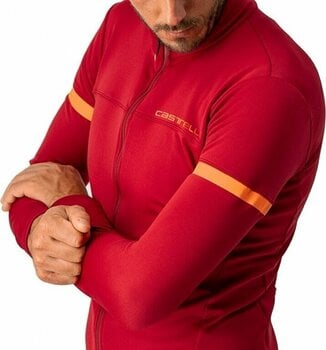 Odzież kolarska / koszulka Castelli Fondo 2 Jersey Full Zip Pro Red/Orange Reflex L - 2