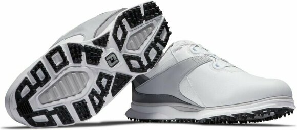 Chaussures de golf pour hommes Footjoy Pro SL BOA White/Grey 40 - 5