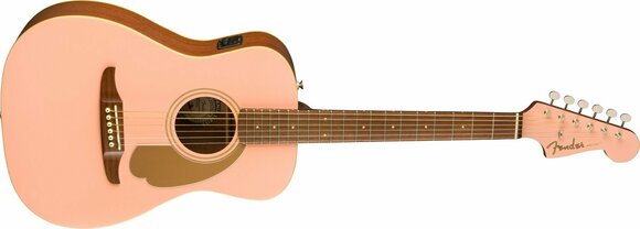 Pozostałe gitary z elektroniką Fender Malibu Player WN Shell Pink - 3