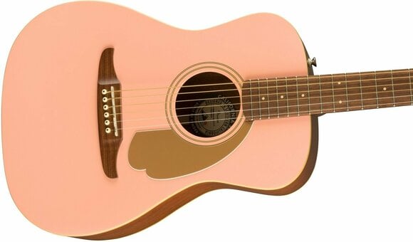 Elektro-akoestische gitaar Fender Malibu Player WN Shell Pink - 4