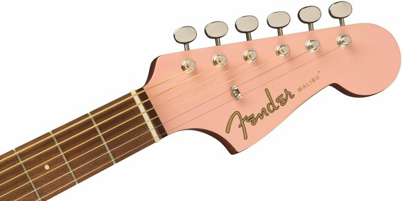 Guitare acoustique-électrique Fender Malibu Player WN Shell Pink - 6