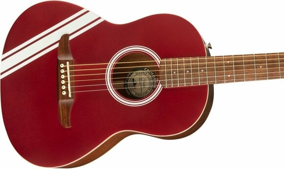 Akoestische gitaar Fender Sonoran Mini Competition Stripe Candy Apple Red - 4