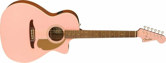 electro-acoustic guitar Fender FSR Newport Player WN Shell Pink - 3