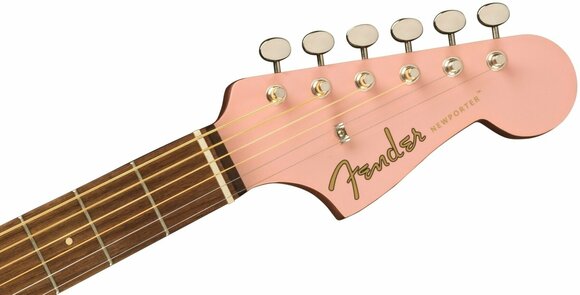 Elektroakusztikus gitár Fender FSR Newport Player WN Shell Pink - 6