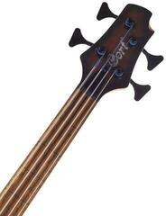Fretless E-Bass Cort B4 FL MHPZ OP Trans Black Burst Fretless E-Bass - 3