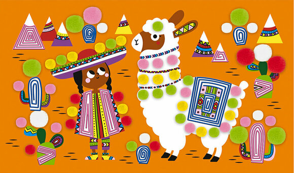 Art și set creativ Janod Lama cu tobe Midi - 5