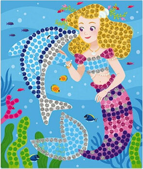 Výtvarná a kreativní sada Janod Atelier Mosaic Of Dolphins And Mermaids Maxi - 4