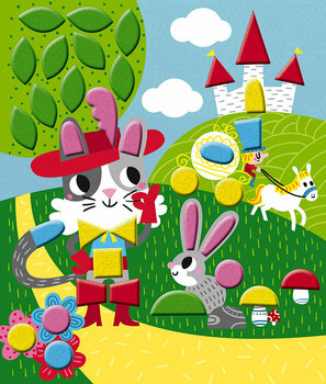 Kunst og kreativt sæt Janod Felt Stickers Fairy Tales Maxi - 2