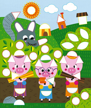 Kunst og kreativt sæt Janod Felt Stickers Fairy Tales Maxi - 6