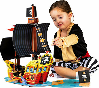 Art și set creativ Janod Trusa din carton Povestea navei piratilor - 2