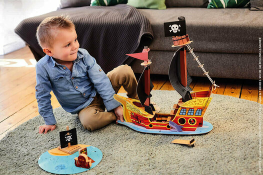 Art și set creativ Janod Trusa din carton Povestea navei piratilor - 8