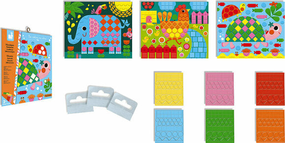 Kunst og kreativt sæt Janod Mosaic Animals Set Mini - 2