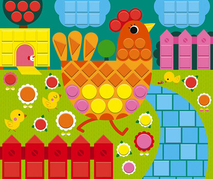 Kunst og kreativt sæt Janod Mosaic Animals Set Mini - 5