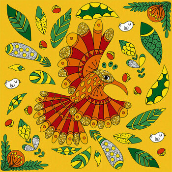 Imagini de sablare Janod J07829 Imagini de sablare Păsări Nisipuri strălucitoare și hârtii metalice - 4