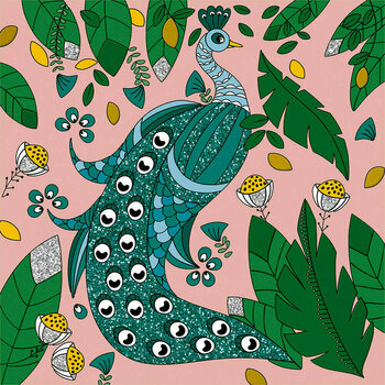 Imagini de sablare Janod J07829 Imagini de sablare Păsări Nisipuri strălucitoare și hârtii metalice - 8