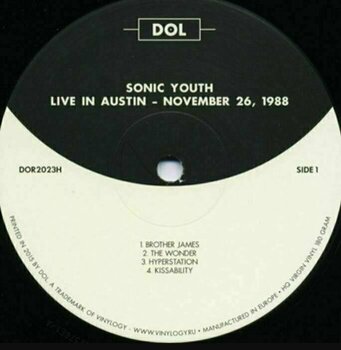 Vinyl Record Sonic Youth - Live In Austin - November 26, 1988 (LP) - 2