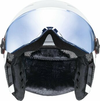 Ski Helmet UVEX Rocket Junior Visor White/Black Mat 51-55 cm Ski Helmet - 3