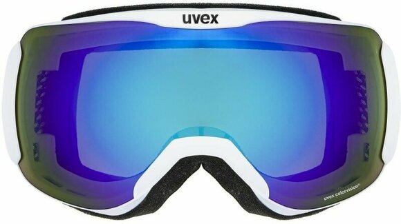 Masques de ski UVEX Downhill 2100 CV White Mat/Mirror Blue/CV Green Masques de ski - 2