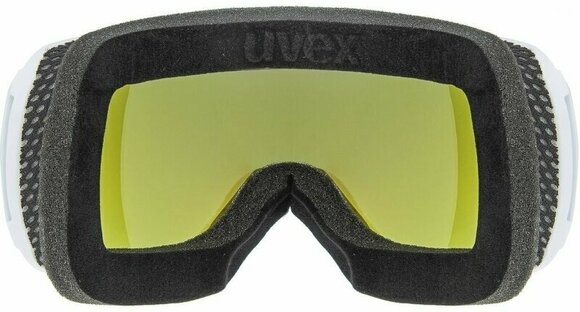 Ski Goggles UVEX Downhill 2100 CV White Mat/Mirror Blue/CV Green Ski Goggles - 3
