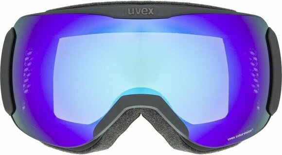 Masques de ski UVEX Downhill 2100 CV Black Mat/Mirror Blue/CV Green Masques de ski - 2