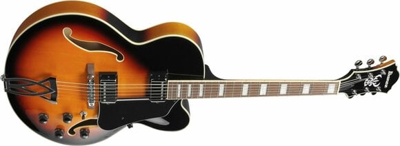 Semi-Acoustic Guitar Ibanez AF75-BS Brown Sunburst - 3