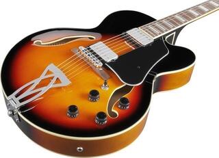 Semi-Acoustic Guitar Ibanez AF75-BS Brown Sunburst Semi-Acoustic Guitar - 3
