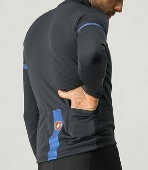 Cyklodres/ tričko Castelli Fondo 2 Jersey Full Zip Dres Light Black/Blue Reflex S - 4