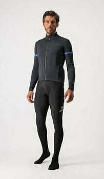 Cyklodres/ tričko Castelli Fondo 2 Jersey Full Zip Dres Light Black/Blue Reflex S - 6