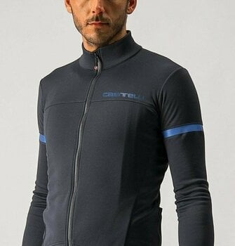 Biciklistički dres Castelli Fondo 2 Jersey Full Zip Dres Light Black/Blue Reflex 3XL - 5